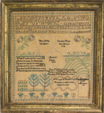 antique needlework sampler Huber 262