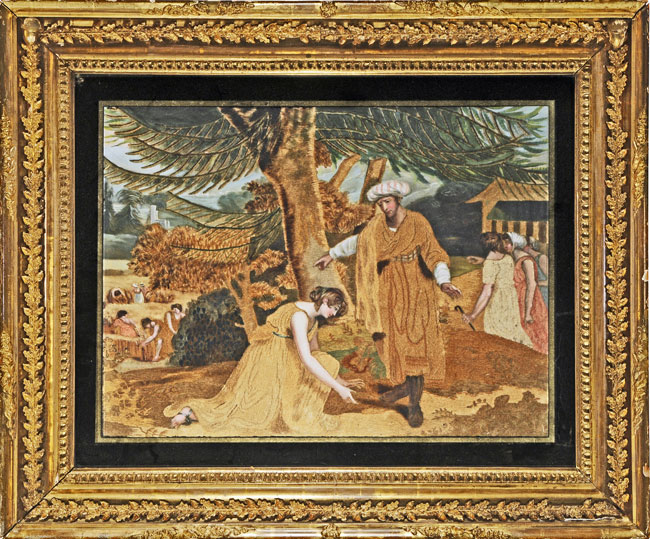 Ruth and Boaz needlework from Huber