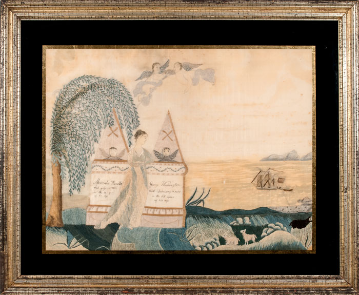 G Washington & A Hamiltom Imbroidered Memorial - Huber