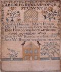 sampler by Mary Huston from Betty Ring, Huber