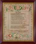 sampler by Elizabeth Folwell, Charlestown, MA from Betty Ring's collection, Huber