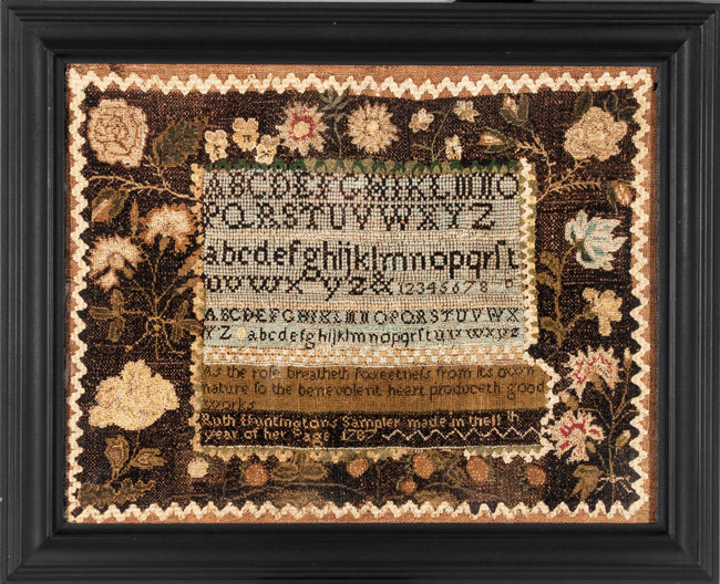 Norwich, CT sampler 1787 from Huber