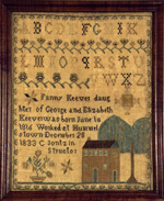 Fanny Keever Hummelstown, PA antique sampler from Huber