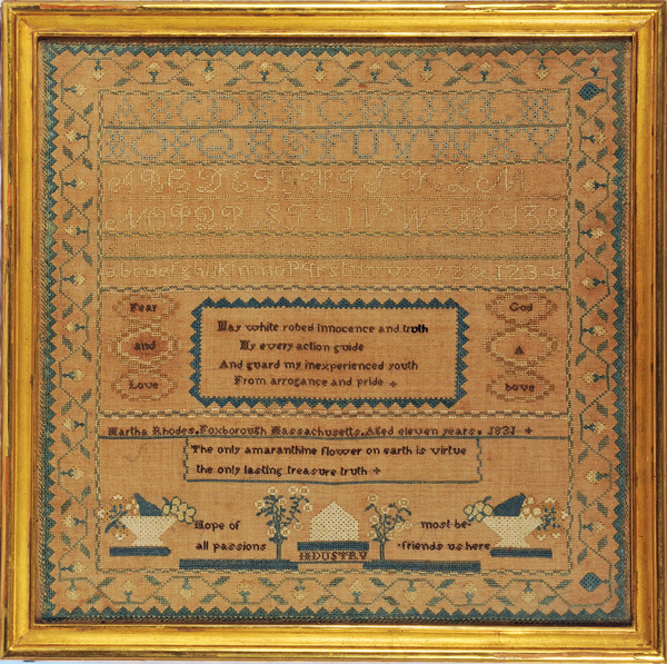 sampler from Stephen and Carol Huber by Martha Rhodes