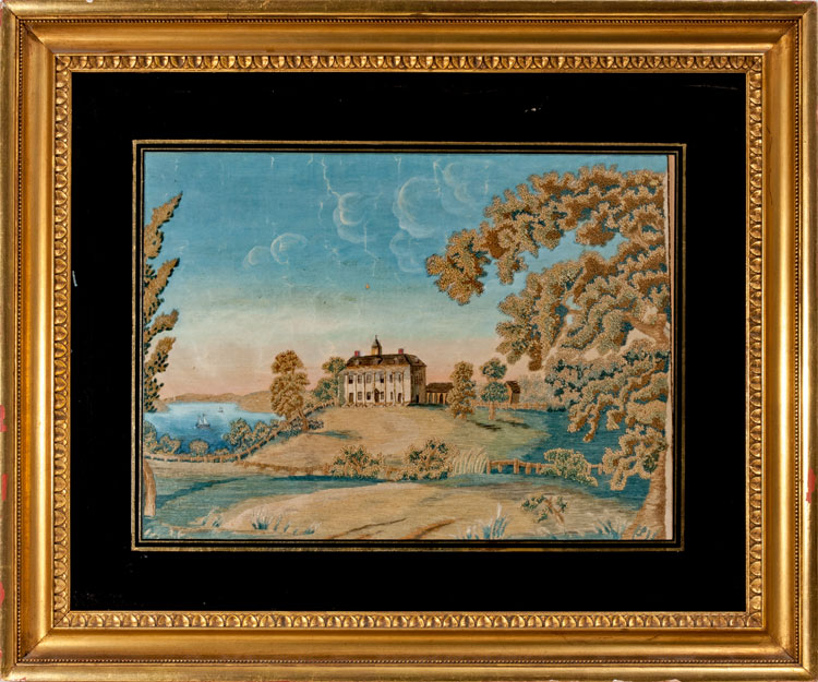 Mount Vernon in Virginia - c. 1810  Silk embroidery from Huber